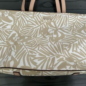 Kate spade Grant street Jules Palm beige tropical purse.